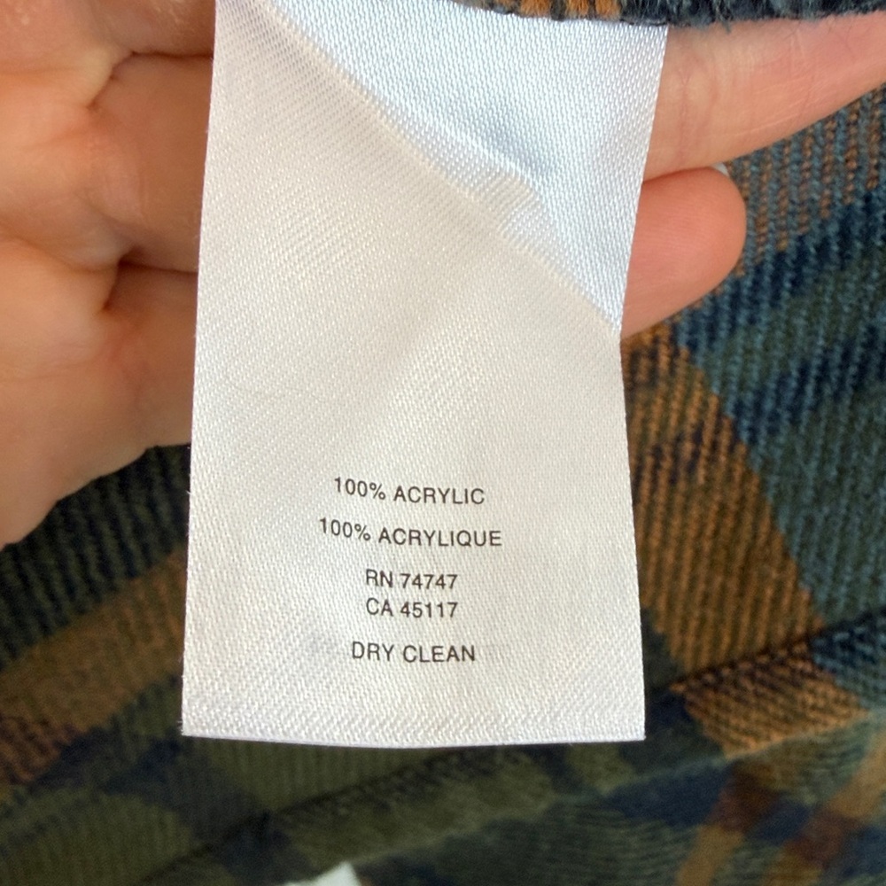 Natural Reflections plaid flowy vest cover 100% acrylic women’s size medium - Picture 7 of 11